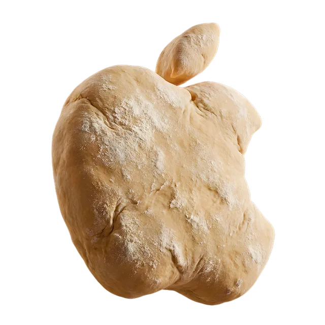 Logo rendered as dough